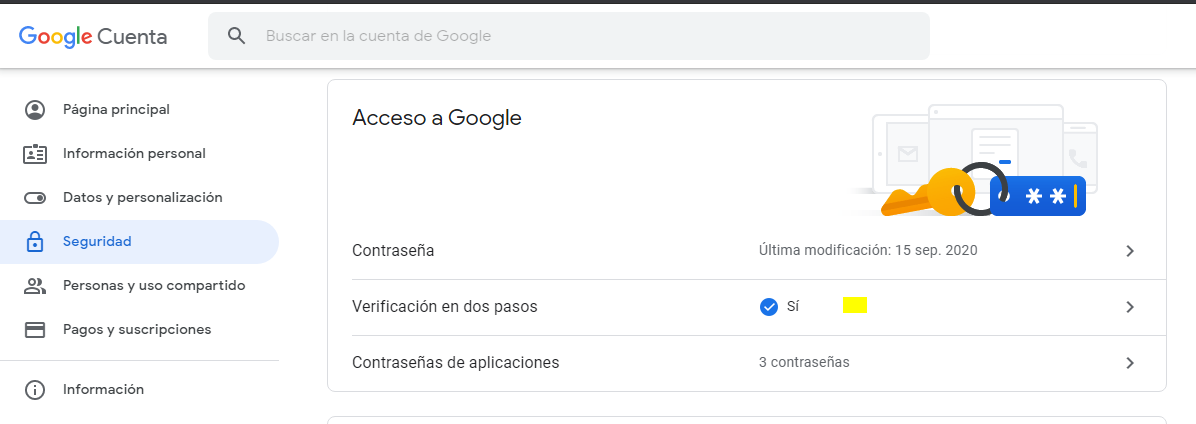 Seguridad Google